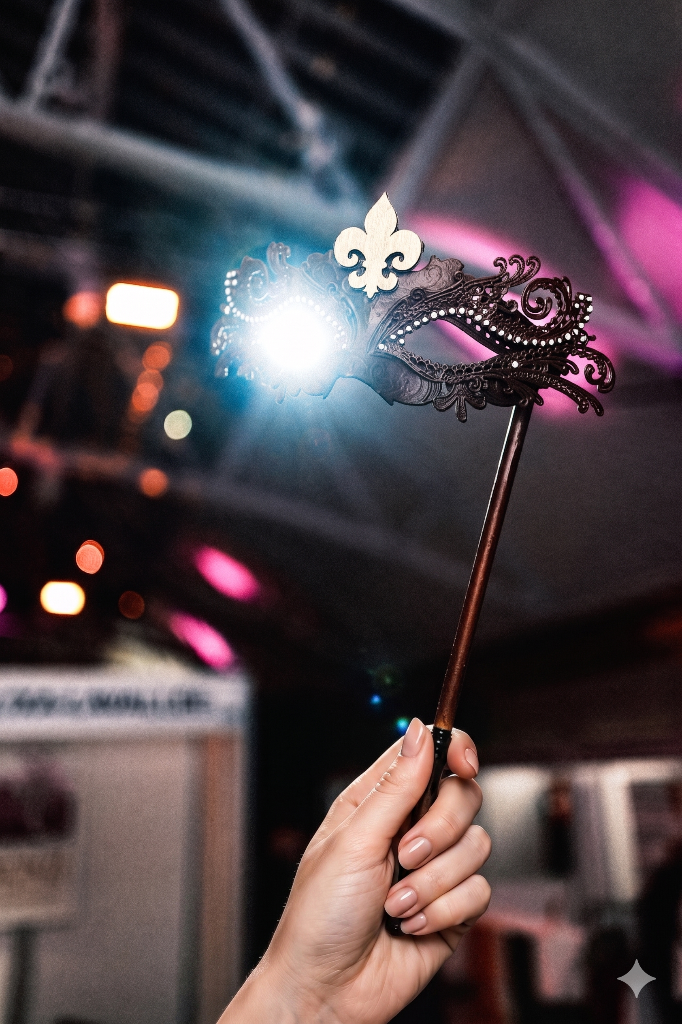 Masquerade mask at the Salon du Chocolat Toronto Inaugural Night