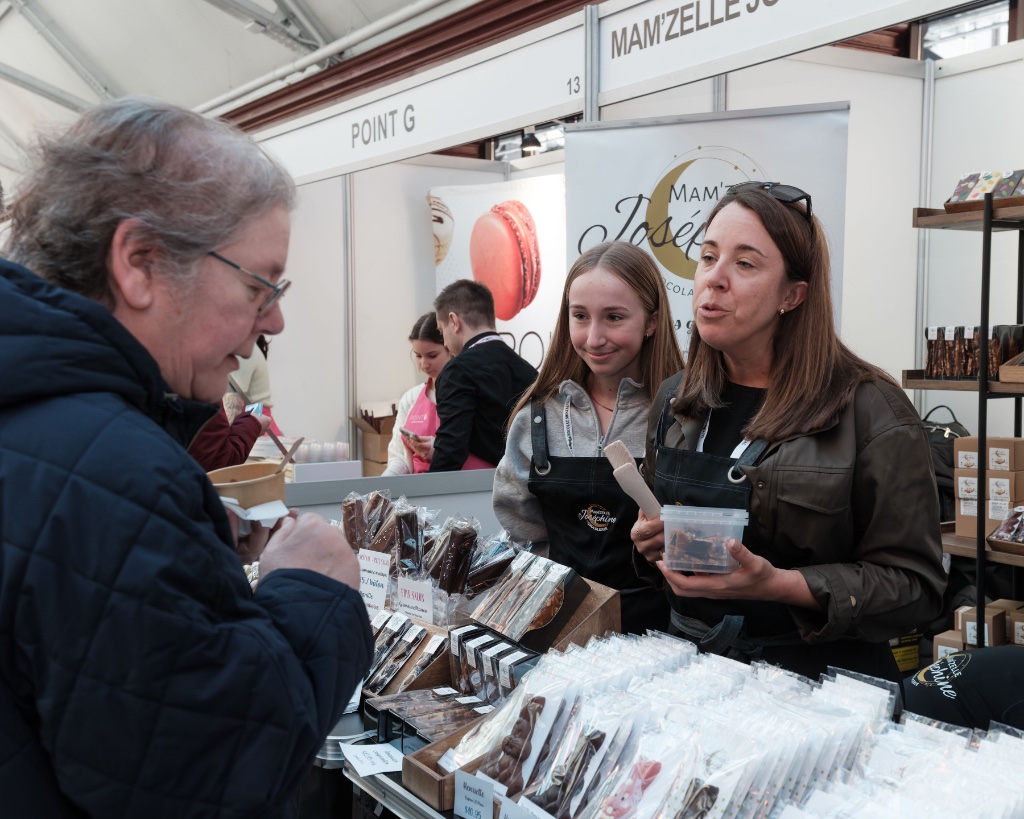 Artisanal chocolatier booth at Toronto food show
