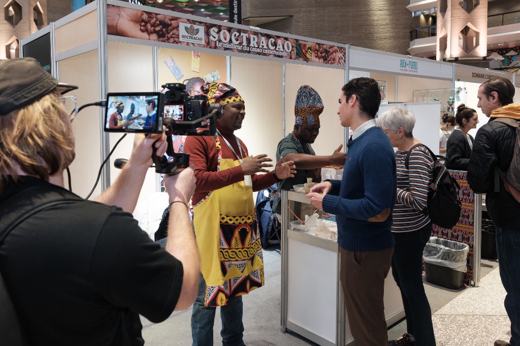 Artisan chocolate display at Ontario food show