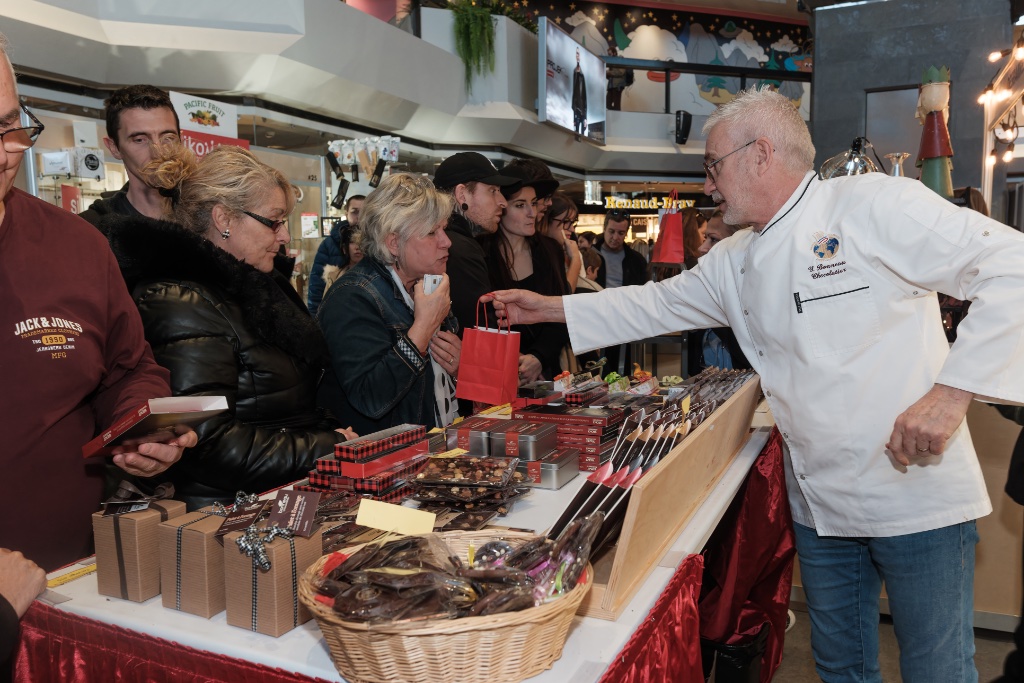 Visitors tasting at bakery vendor application Toronto