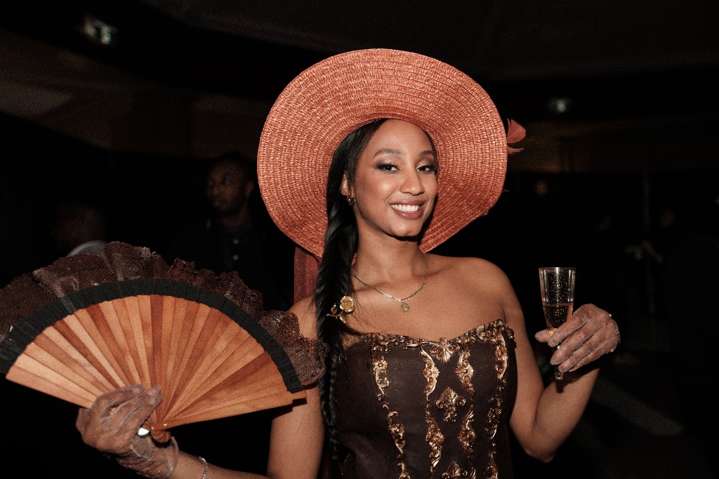 Elegant guest at the Salon du Chocolat Inaugural Gala