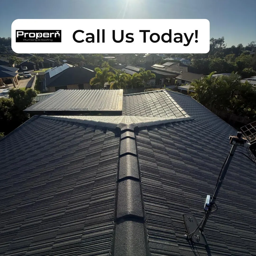 Restored tile roof with re-pointed ridge caps on a Gold Coast home