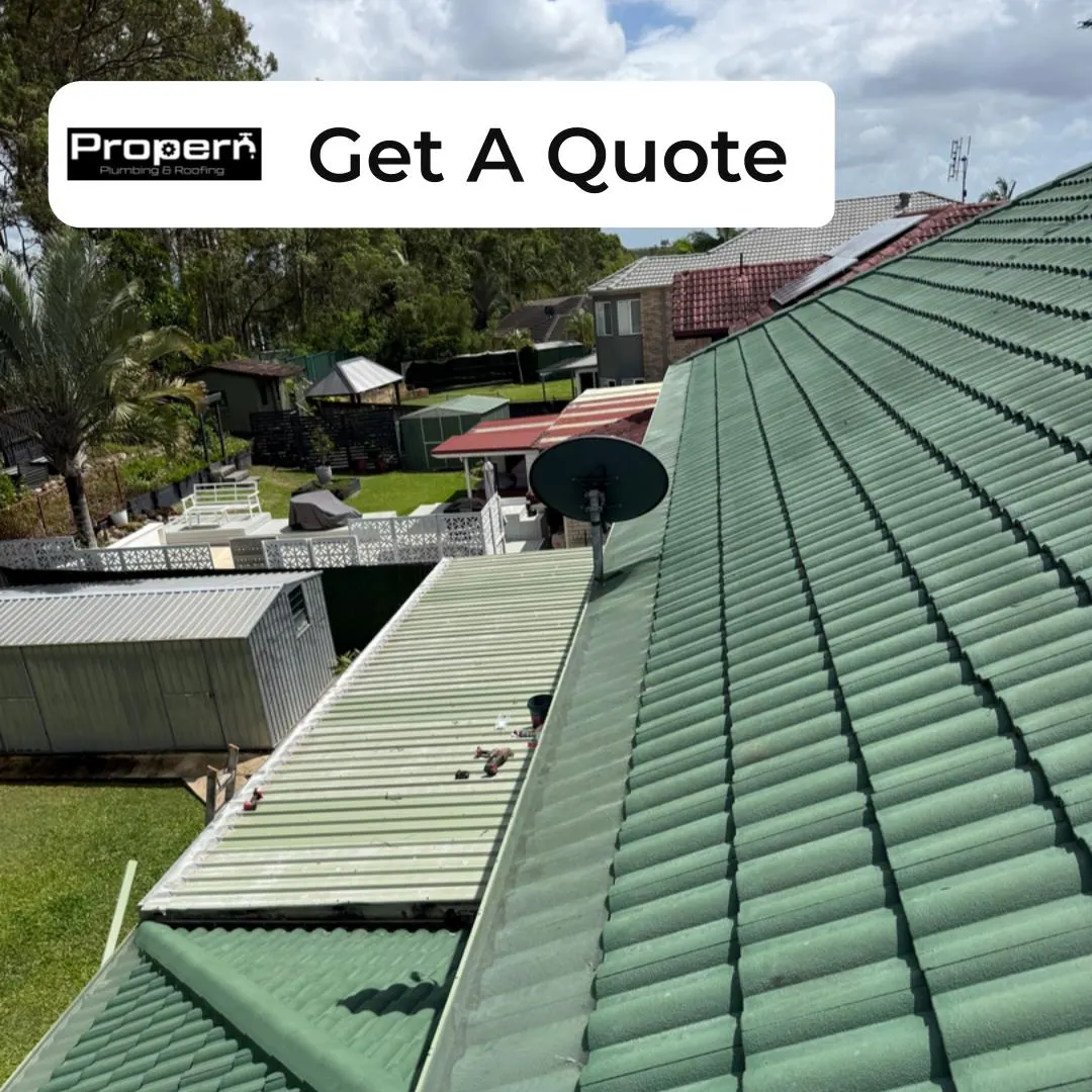 Green tile roof freshly painted on a Gold Coast home