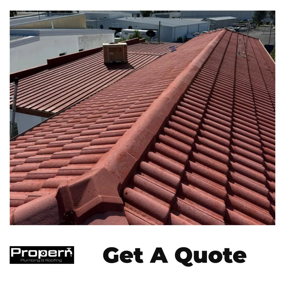 Terracotta tile roof with restored ridge line on the Gold Coast