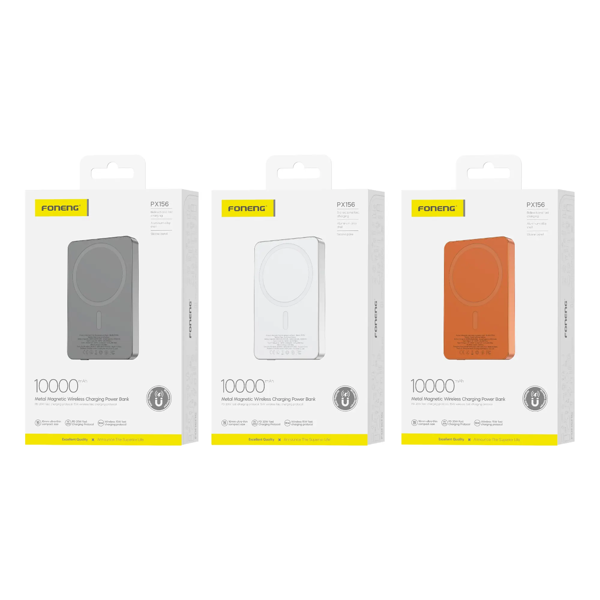 FONENG POWER BANK PX156 10K 20W ORANGE
