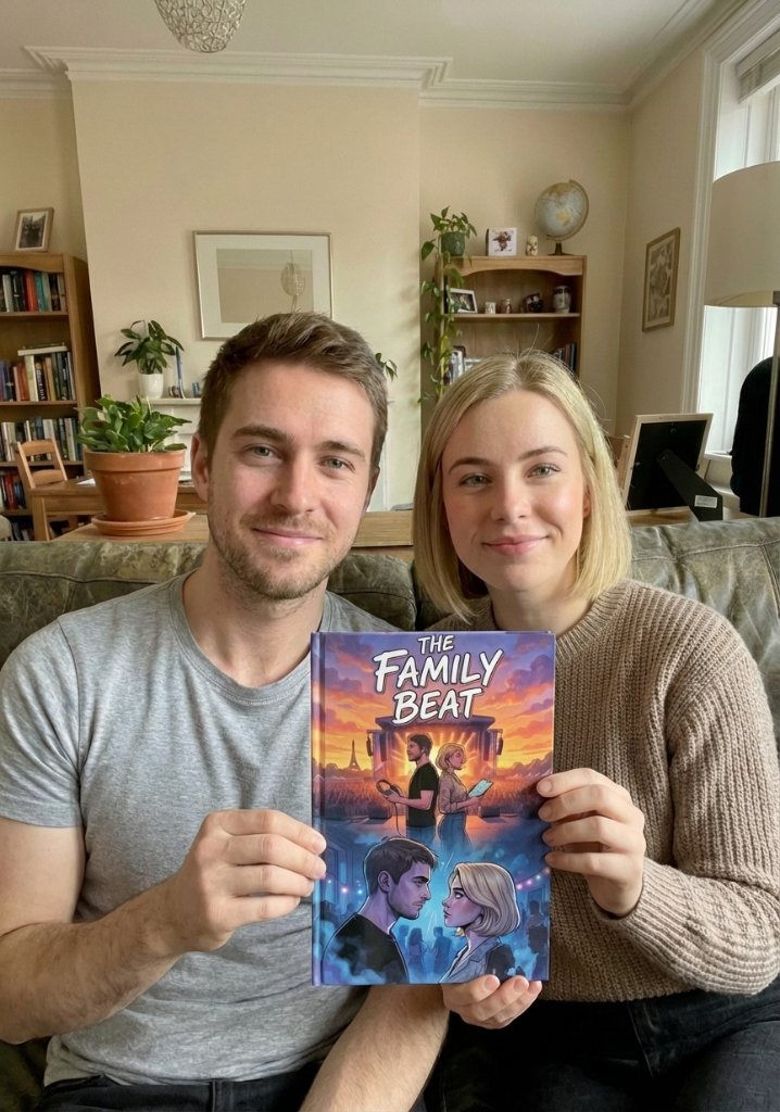 Custom comic book for couples - personalized illustrated gift featuring Lola and Theo