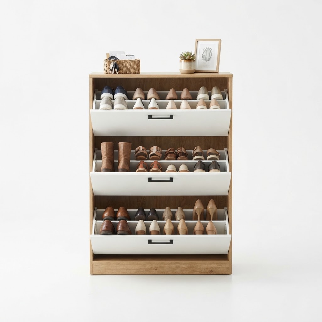 Shoe Storage Cabinet Home Entryway Organizer