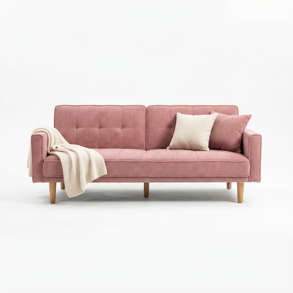 Folding Sofa Bed Convertible Corduroy Couch