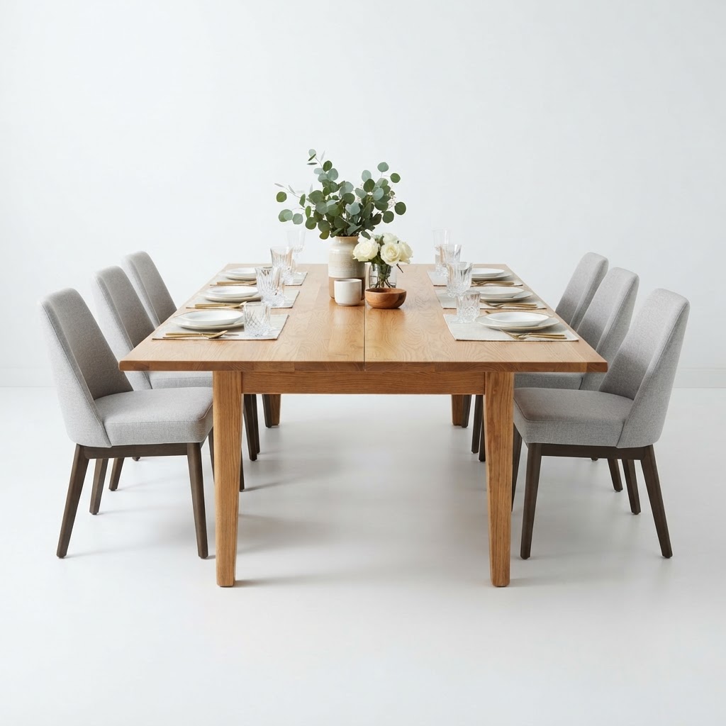 US Stock Modern Solid Wood Extendable