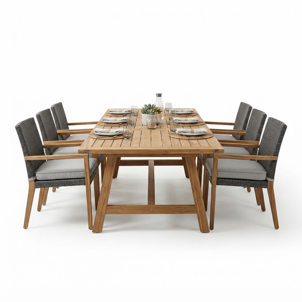 8 Person Outdoor Dining Table 79