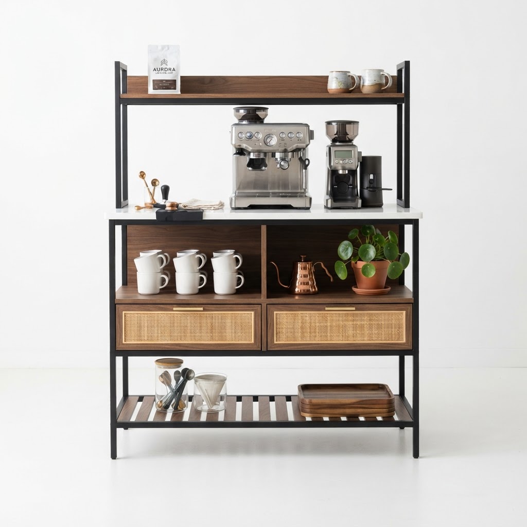 Elegant Fashionable Modern Coffee Bar Station