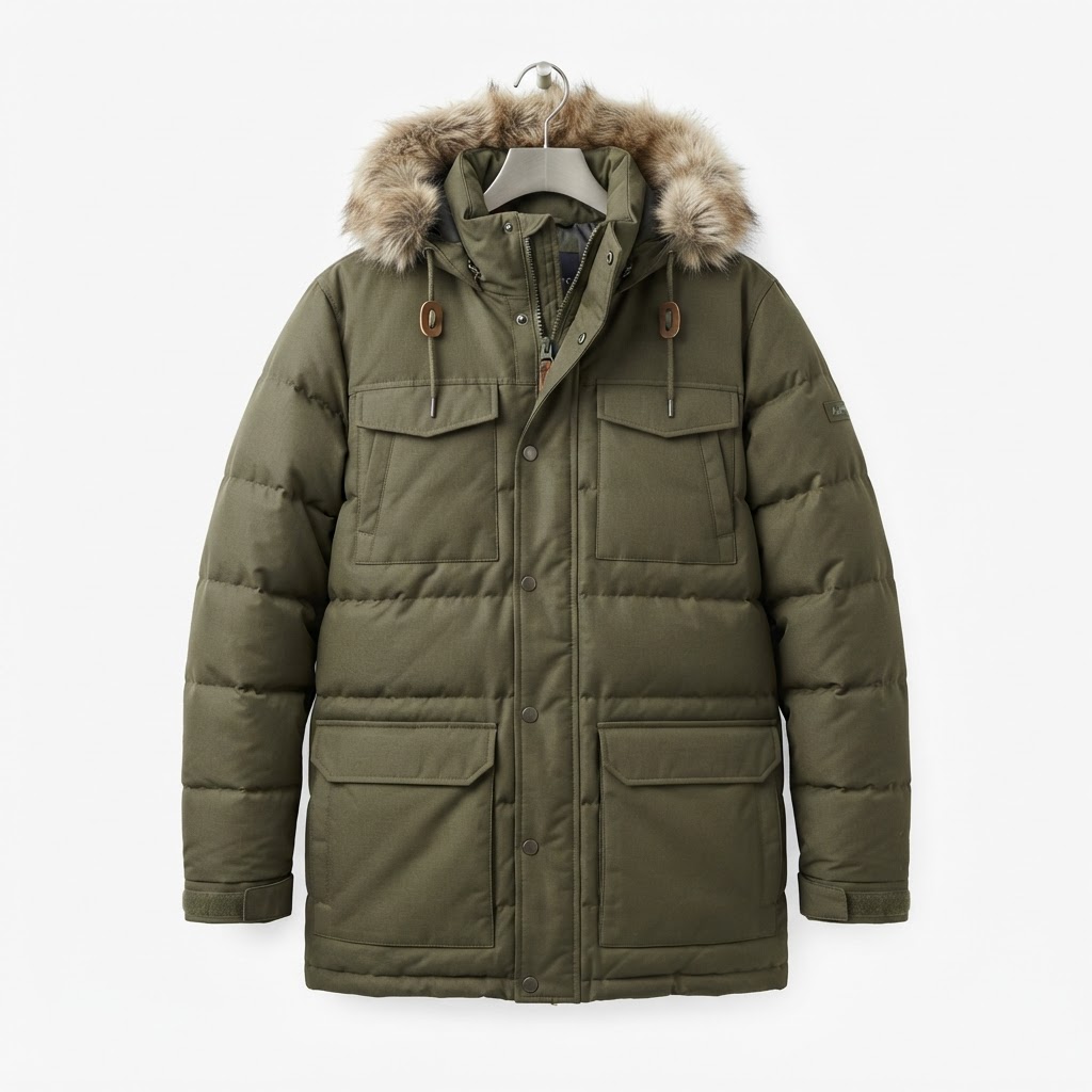Men s Hooded Winter Coat Warm - Clothing