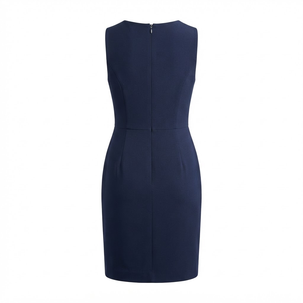 Women s Sleeveless Jewel Neck Sheath