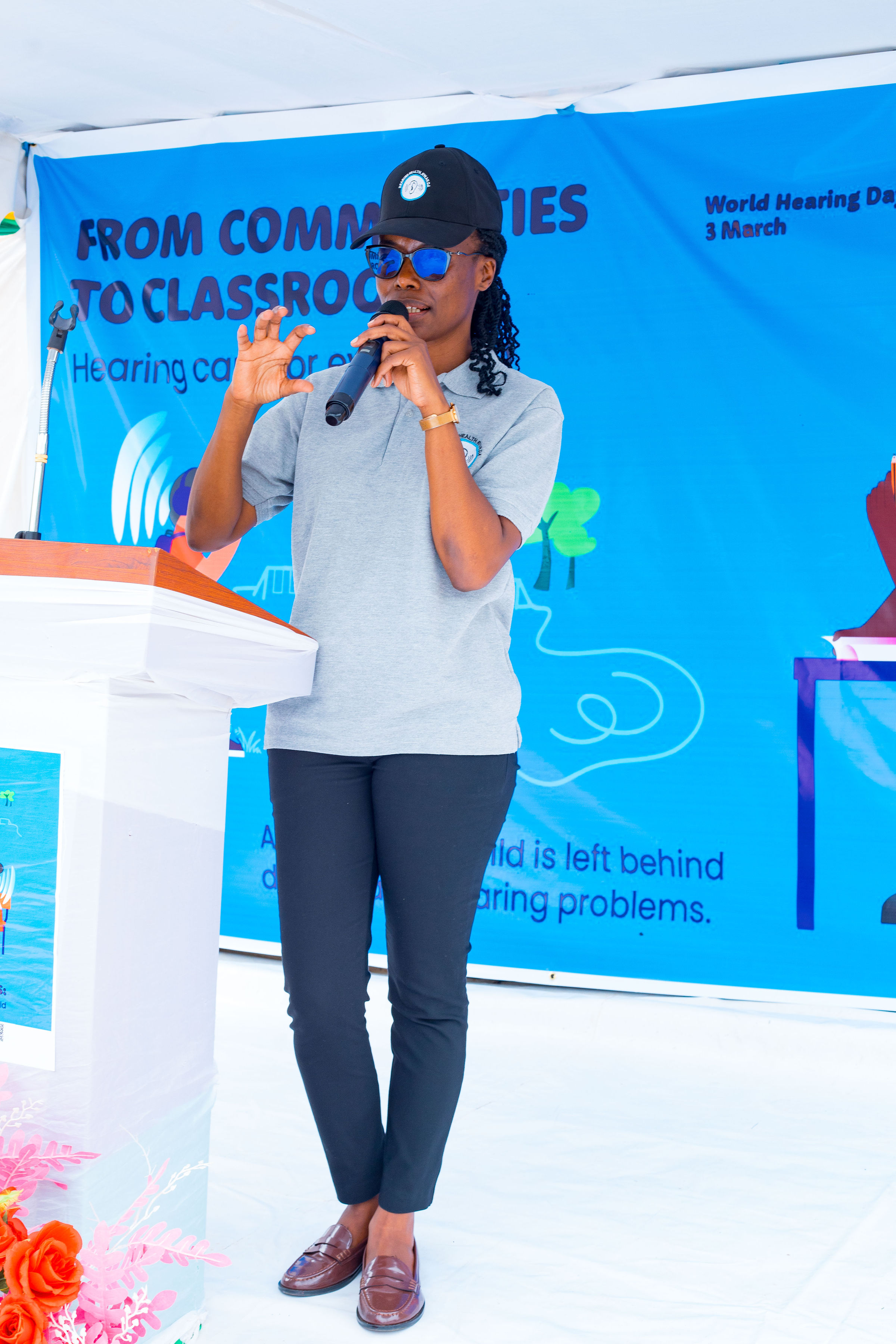Speaker presenting at World Hearing Day 2026