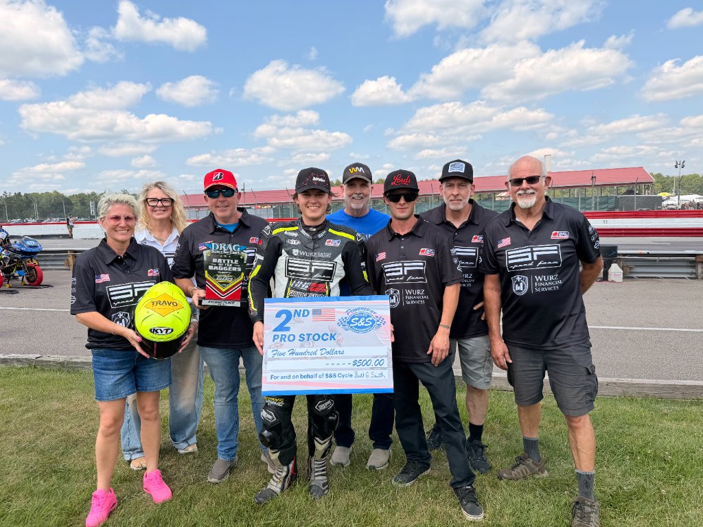 Speed Farm racing team celebrating a podium finish at Mid-Ohio