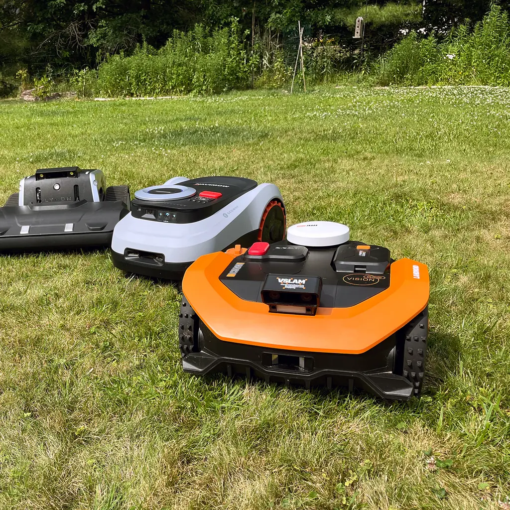 Robotic lawn mower prepared for diagnostics and service