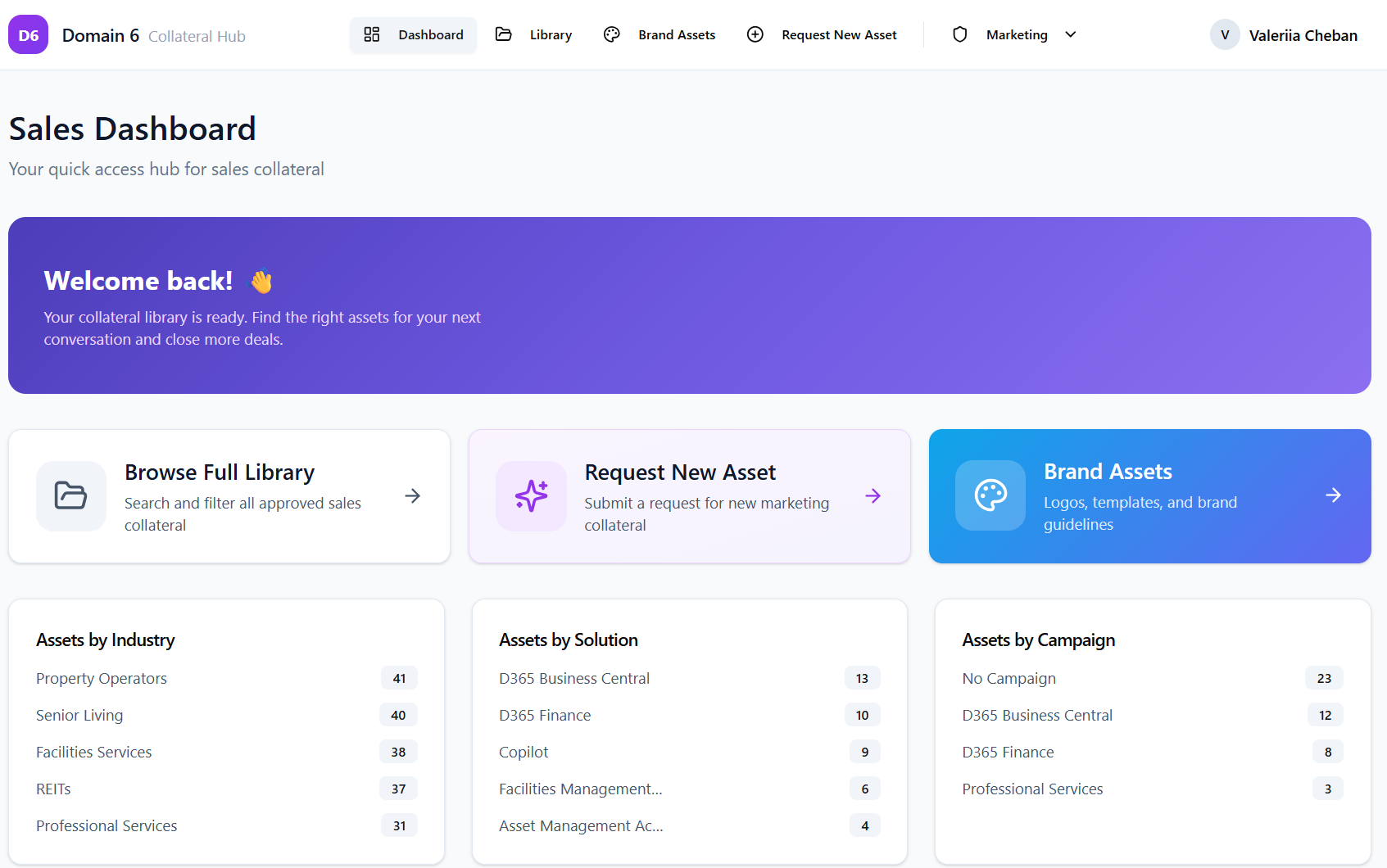Collateral Hub Template template preview