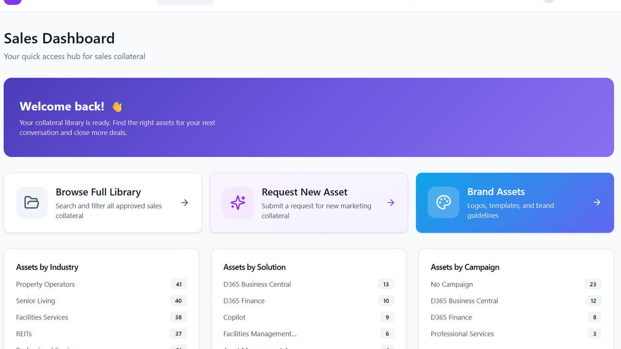 Collateral Hub Template template preview