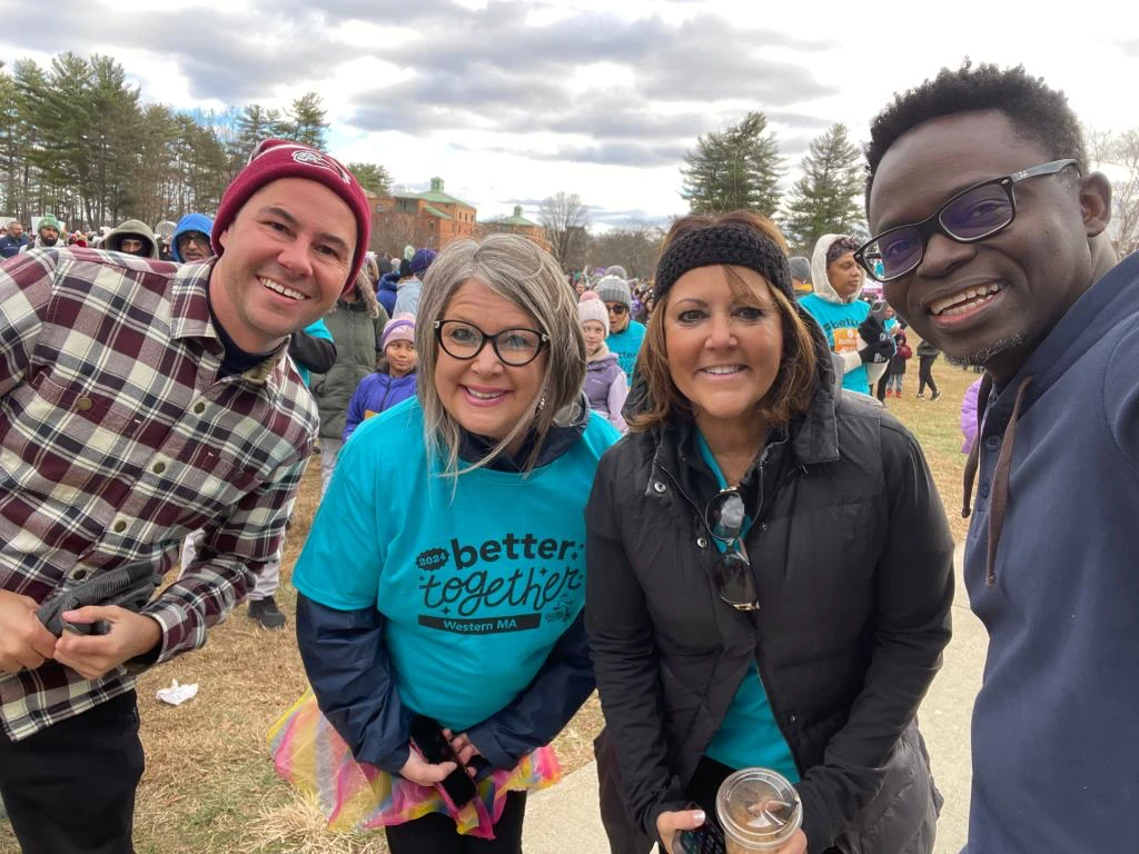 Jake Olivera, Dawn Creighton, Claudia Pazmany and Fungai at Girls on the Run, Nov 2024