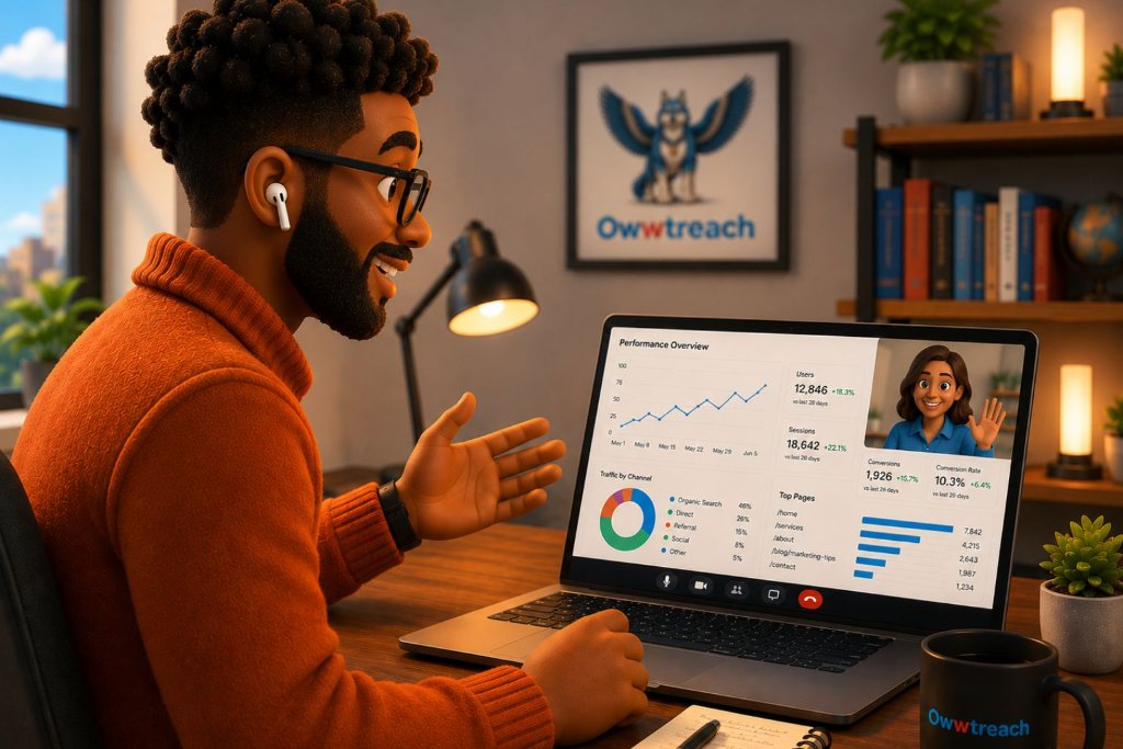 Online presence audit walkthrough over a call