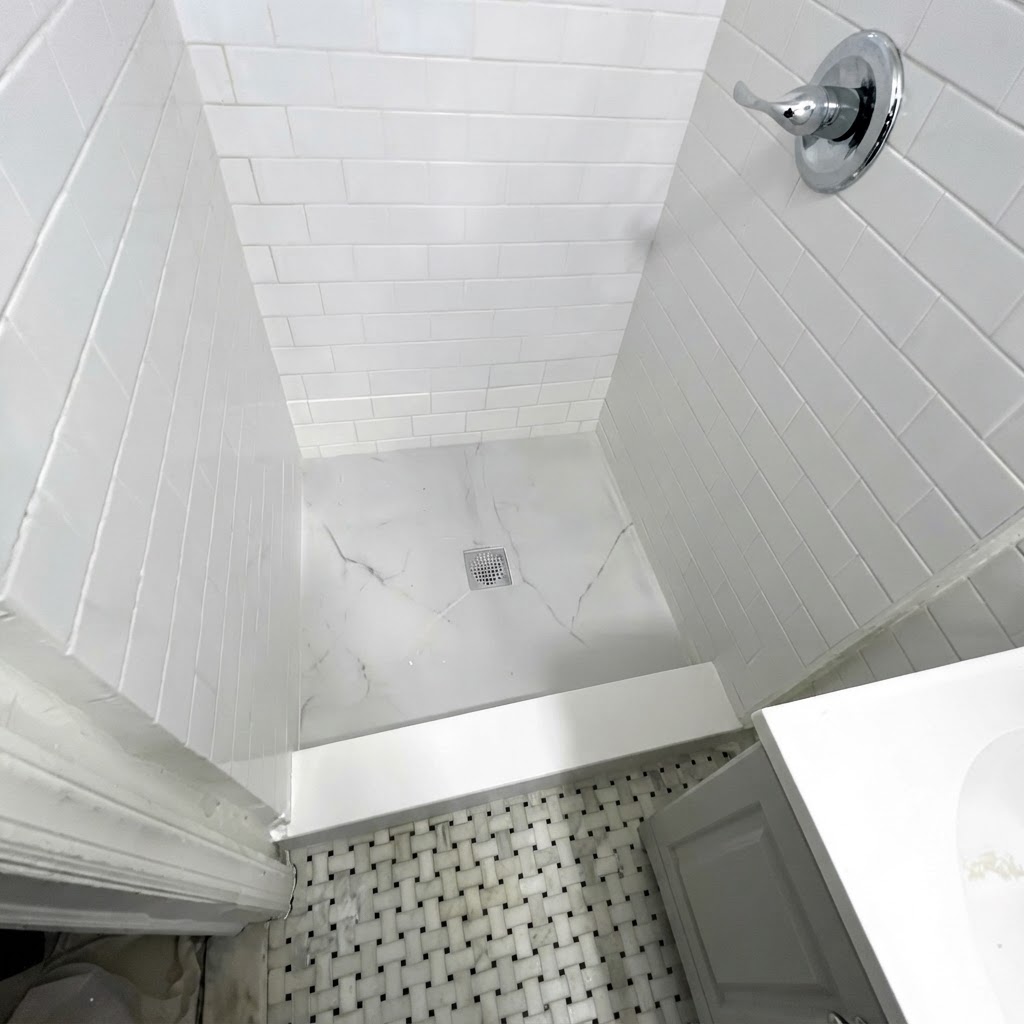 Shower Base Rebuild & Tile Installation completed project