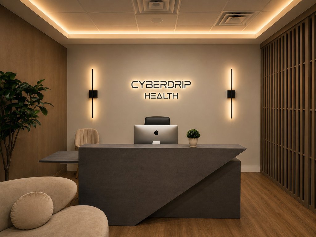 Cyberdrip Health reception in Aventura, Florida