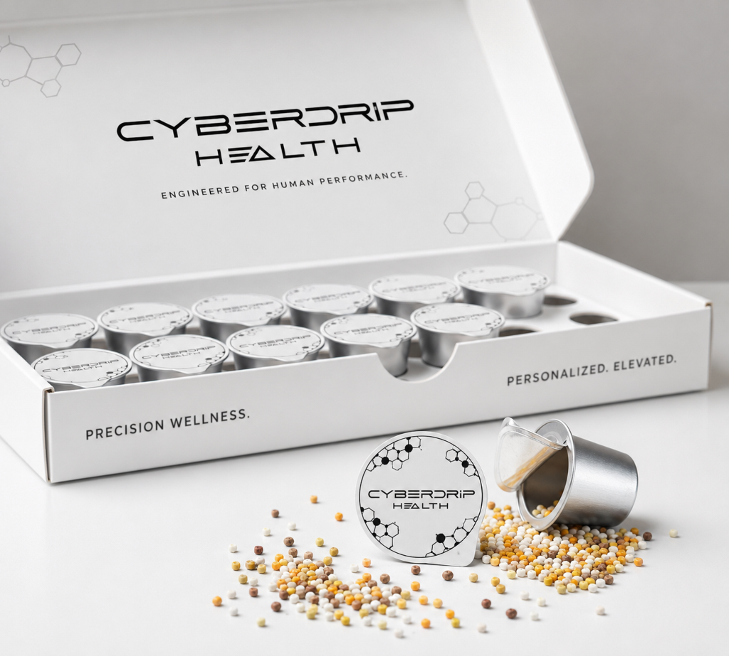 Cyberdrip Health Longevity Stack supplement pods