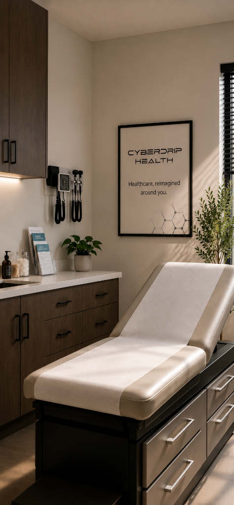 Cyberdrip Health primary care and urgent care consultation room