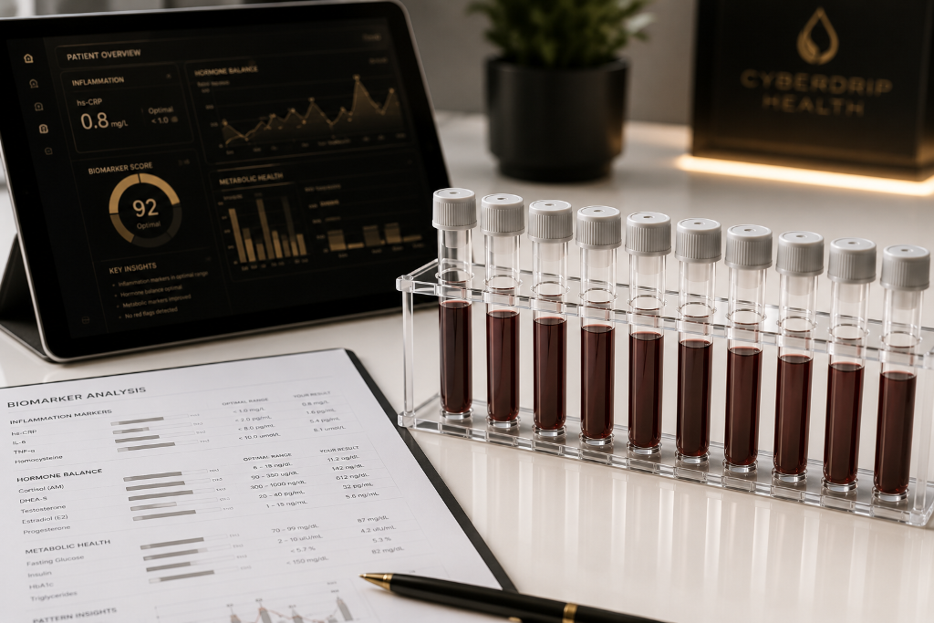 Cyberdrip biomarker analysis dashboard