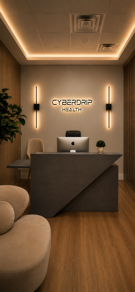 Cyberdrip Health reception in Aventura, Florida