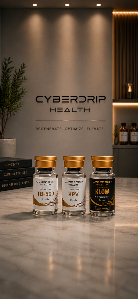 Cyberdrip Health compounded peptide vials in clinic