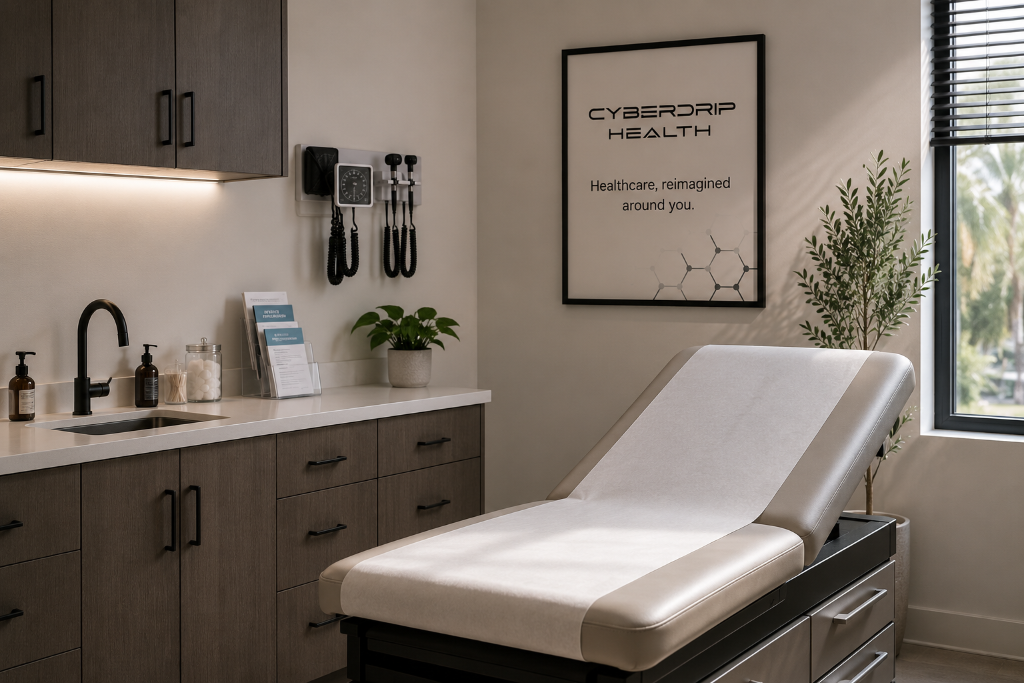 Cyberdrip Health primary care and urgent care consultation room