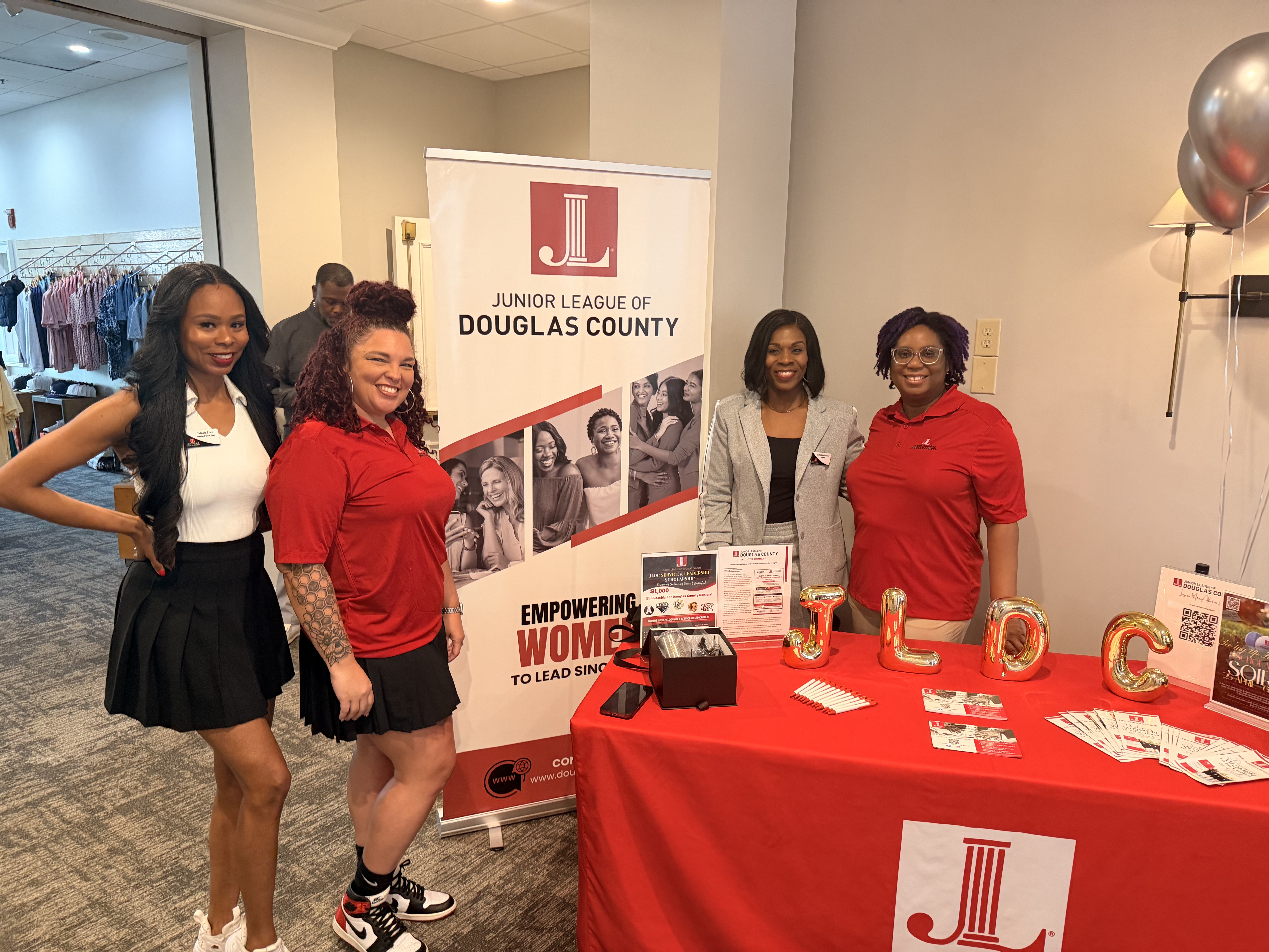 Junior League of Douglas County booth at a community event