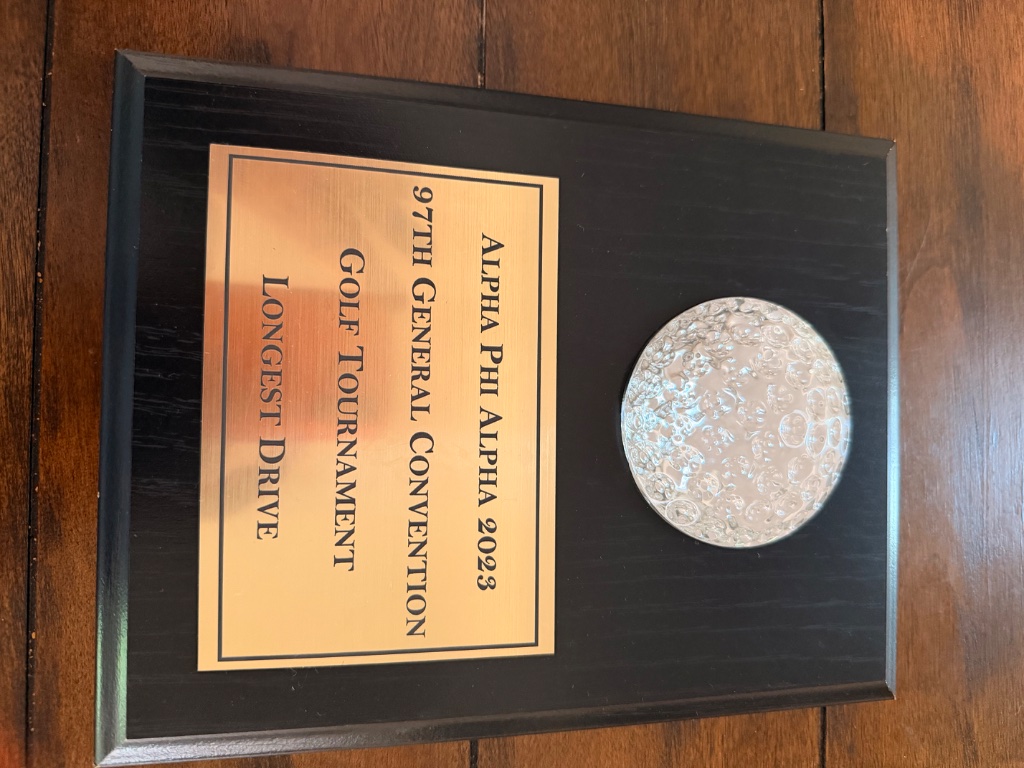 Long Drive Champion Plaque