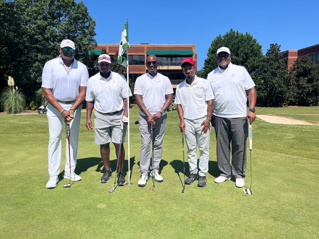 Foursome at the pin