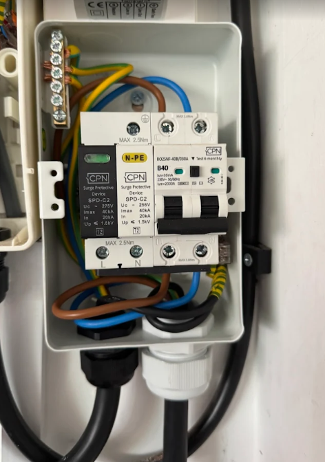 Surge protective device and RCBO installation in enclosure