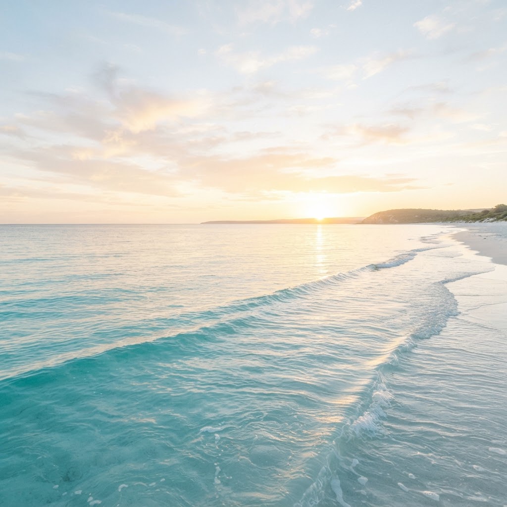 Sunrise over calm water