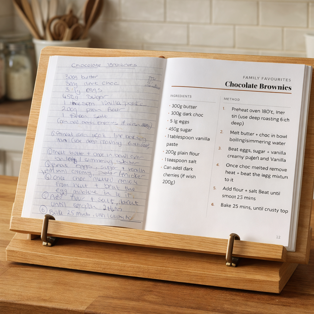 Formatted cookbook page