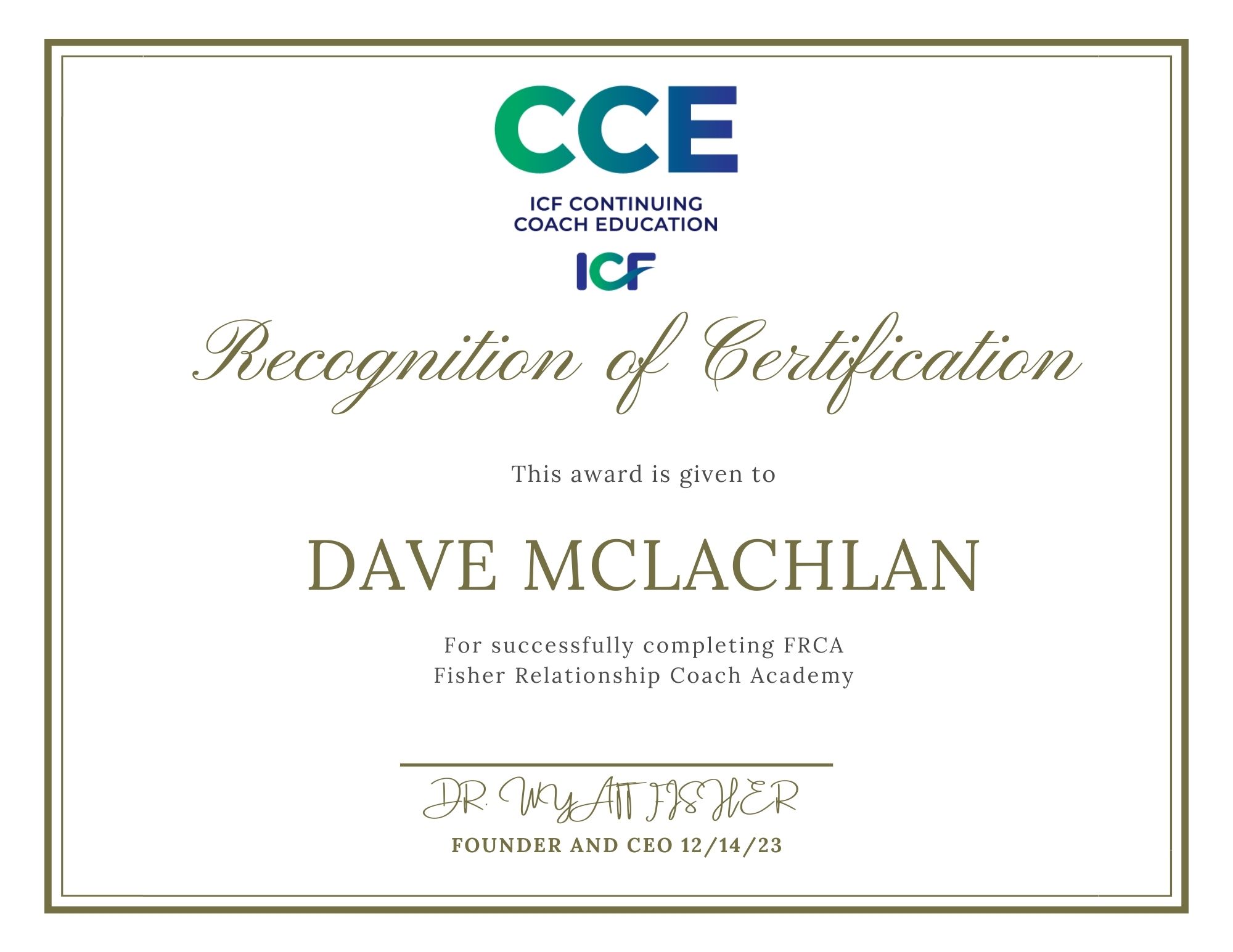 FRCA Relationship Coach Certification — Dave McLachlan