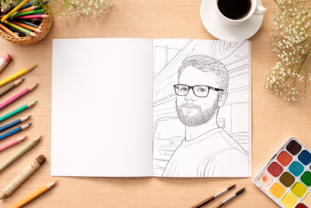 Coloring book mockup