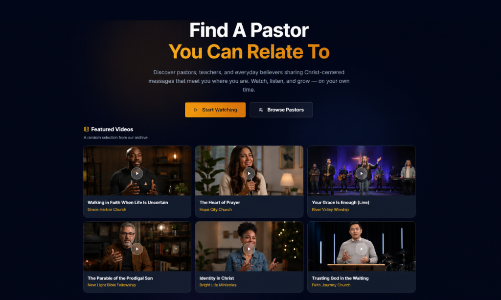 Bridging Believers public platform — watch videos, Bible study, and life questions