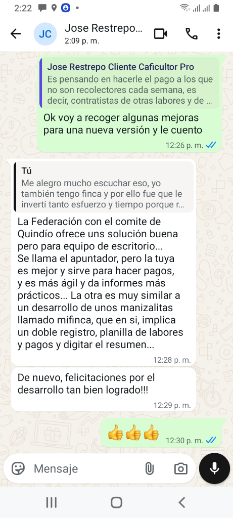 Testimonio WhatsApp Jose Restrepo 1