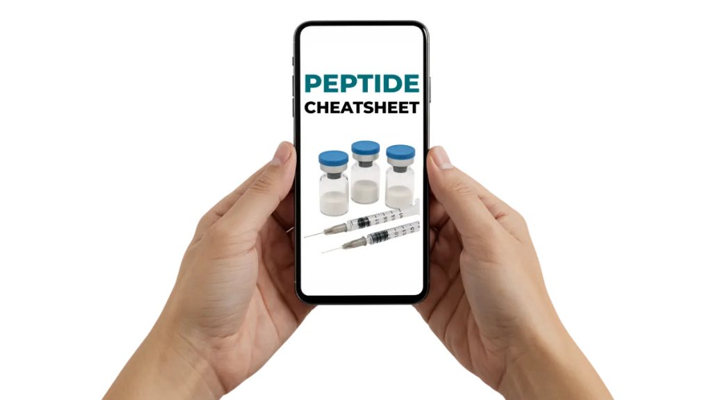 Peptide Cheat Sheet on phone