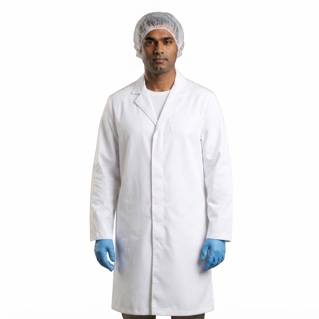 Food Processing Industry Coat - White unisex coat