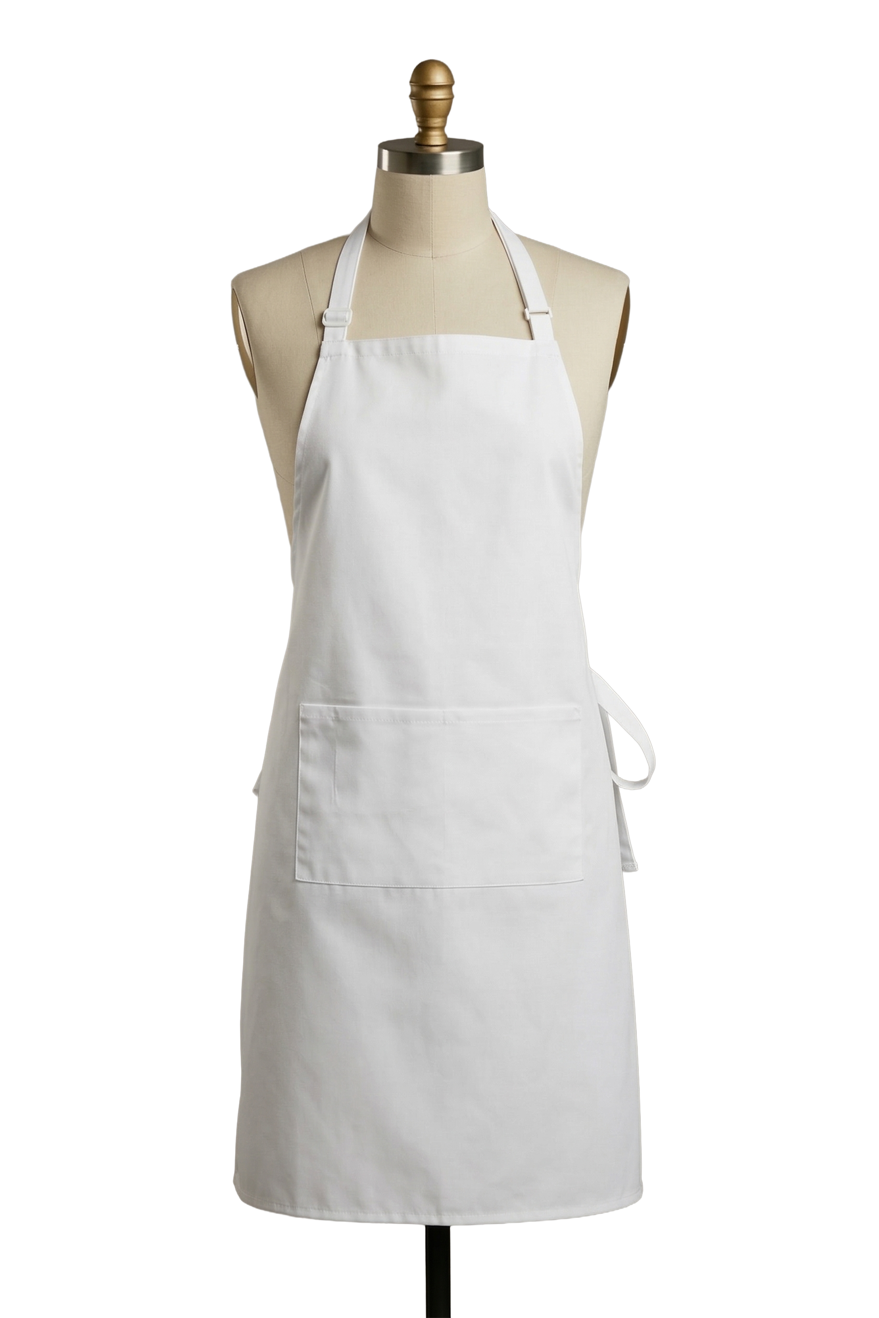 White Apron With Pocket - Professional unisex lab coat