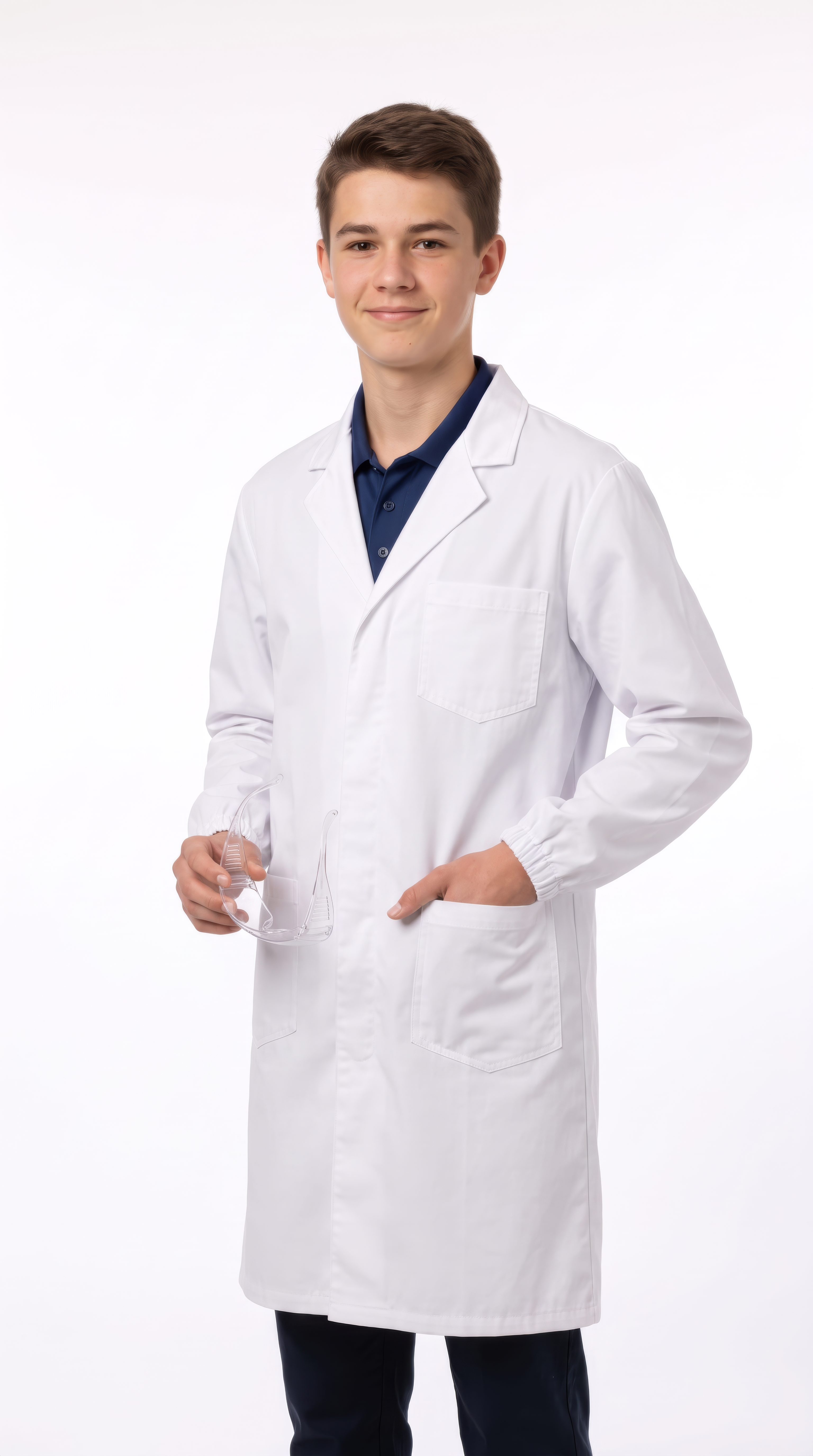 Elastic Cuff Lab Coat - White - Professional unisex lab coat