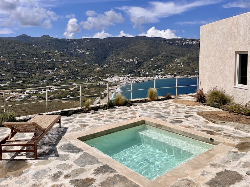 Galini House pool terrace view