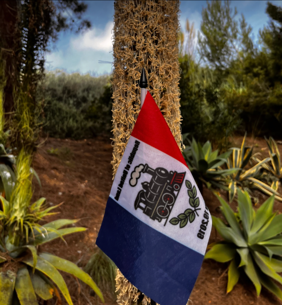 United Land Flag in a Coastal Grove of Agave & Cacti