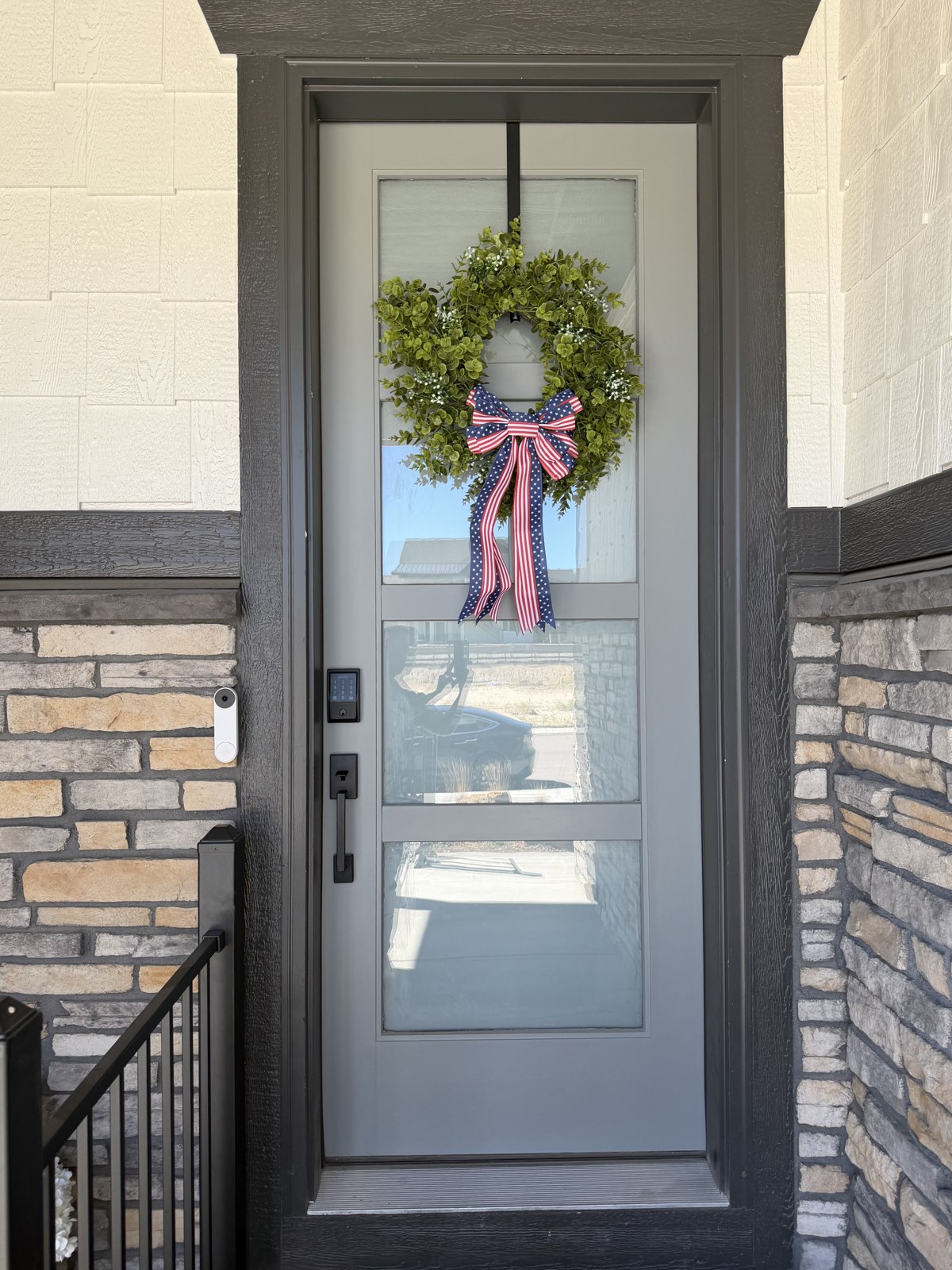 Modern Glass Entry Door Installation — after installation