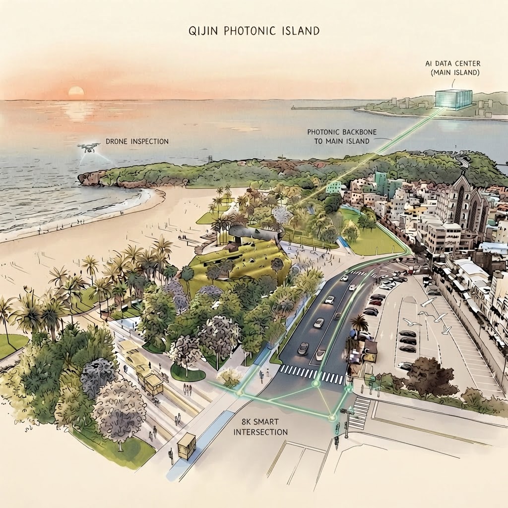 Cijin Photonic Island — Photonic backbone to Main Island AI Data Center